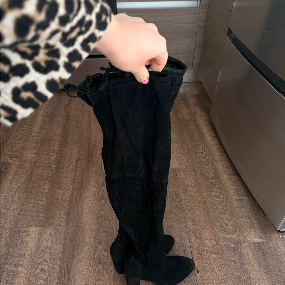 Stuart Weitzman Black Suede Boots